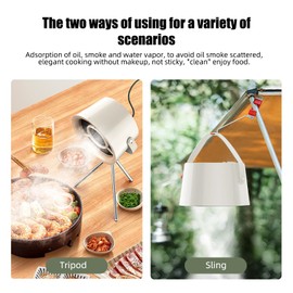 Mini Cooker Hood with Activated Carbon Filter, 2-Purpose Table Hood Mobile Extractor Hood Extractor Hood, 3-Speed Extractor Fan, Recirculation Extractor Hood for Steak Barbecuing BBQ Camping Motorhome