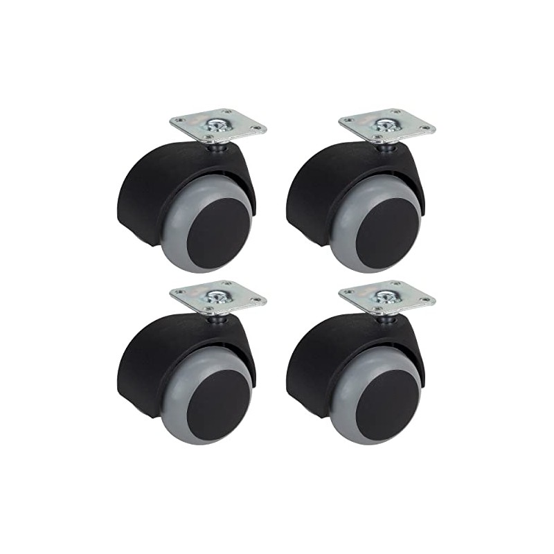 Dörner + Helmer Set of 4 Furniture Double Castors 50