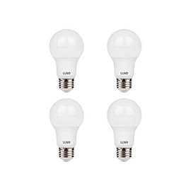 LUNO A19 Dimmable LED Bulb, 9.5W (60W Equivalent), 800 Lumens, 2700K (Soft White), Medium Base (E26),UL & ENERGY STAR (4-Pack)