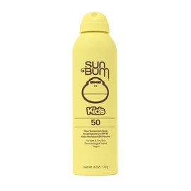 Sun Bum Kids SPF 50 Sunscreen Clear Body Spray - Broad Spectrum Water-Resistant with Vitamin E - Wet or Dry Skin Application - Hawaii 104 Act Compliant (Without Octinoxate & Oxybenzone) - 6 oz