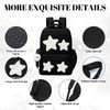 SilTriangle 3 Pcs Y2K Star Backpack Set with Lunch Bag