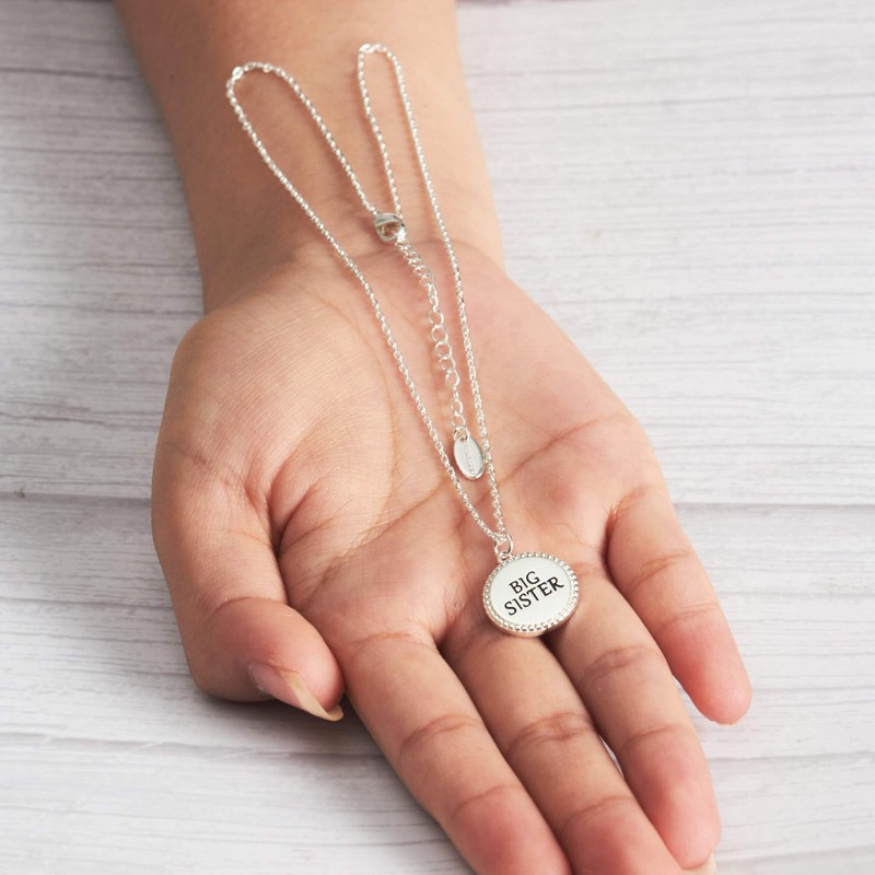 Philip Jones Silver Plated Filigree Disc Big Sister Necklace