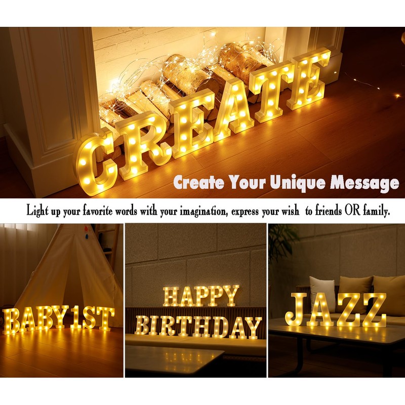 DyingSwan Small Led Marquee Letters, Light Up Letters, 8.58 Inch