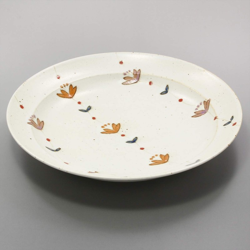 Hasami Pottery Issei Kiln Sweet Flower Plate L 400865 Red