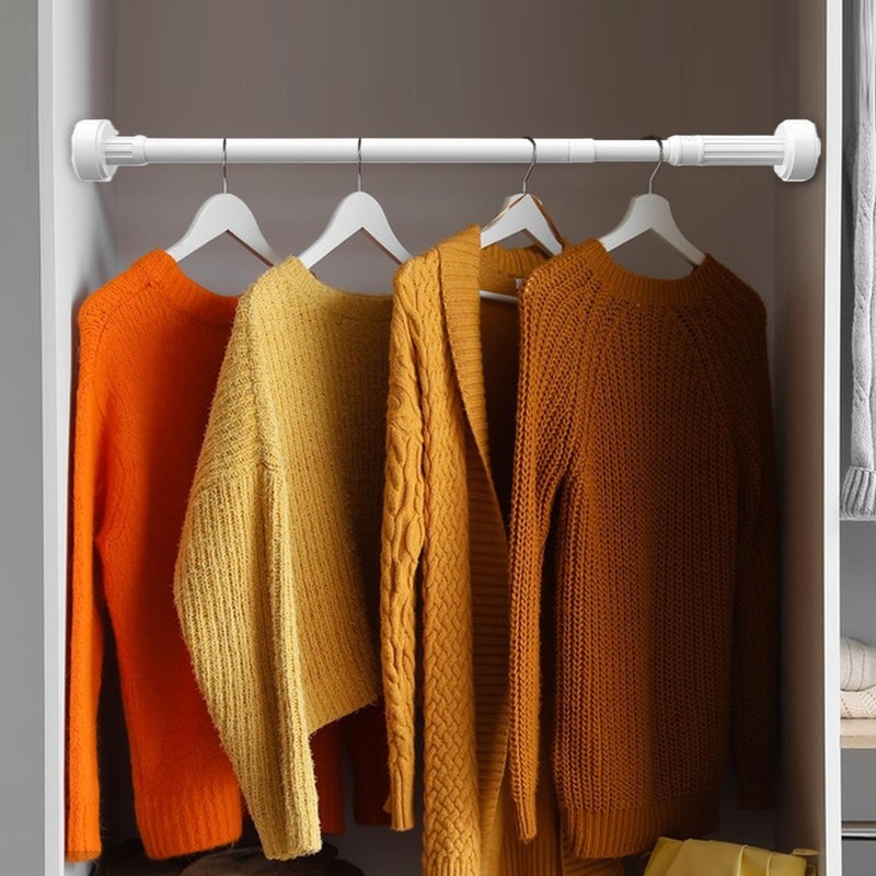 Heavy Duty Closet Rod,Stainless Steel Telescopic Shower Rods for Bathroom