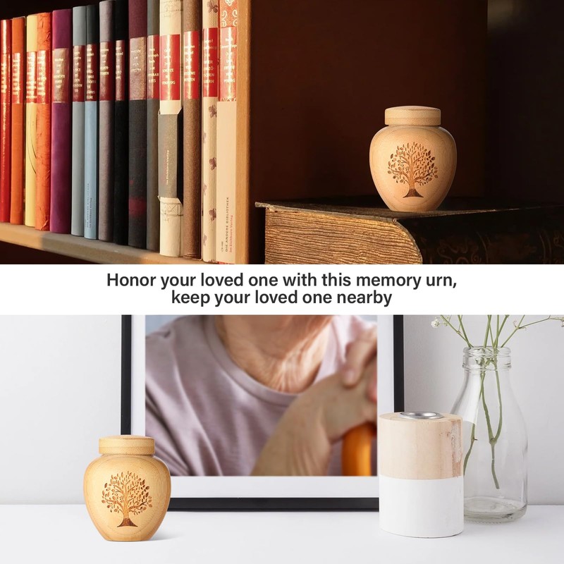 HOOMTREE Small Urns for Human Ashes Keepsake Set of 1,Mini