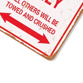 TCHPAX 12X8 - Cobra Parking only vintage look funny mental tin sign-inches-Aluminum…