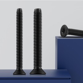 BNUOK 20PCS Trailer Deck Screws Self Tapping 2-1/2, 1/4-20 Torx Thread Wood to Metal Self Tapping Screws, T30 Star Drive FloorBorad Thread Cutting Trailer Screws, 6-Lobe Point, Type F