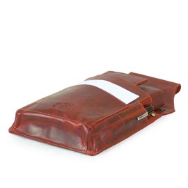 Branco 79437 Professional Waiter's Holster Real Leather Various Colours Used Look, Cognac brown used look