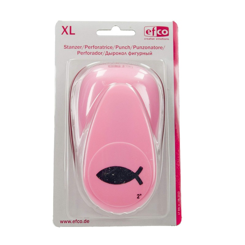 Efco Punch XL Fish Symbol 49 x 29 mm, Pink,