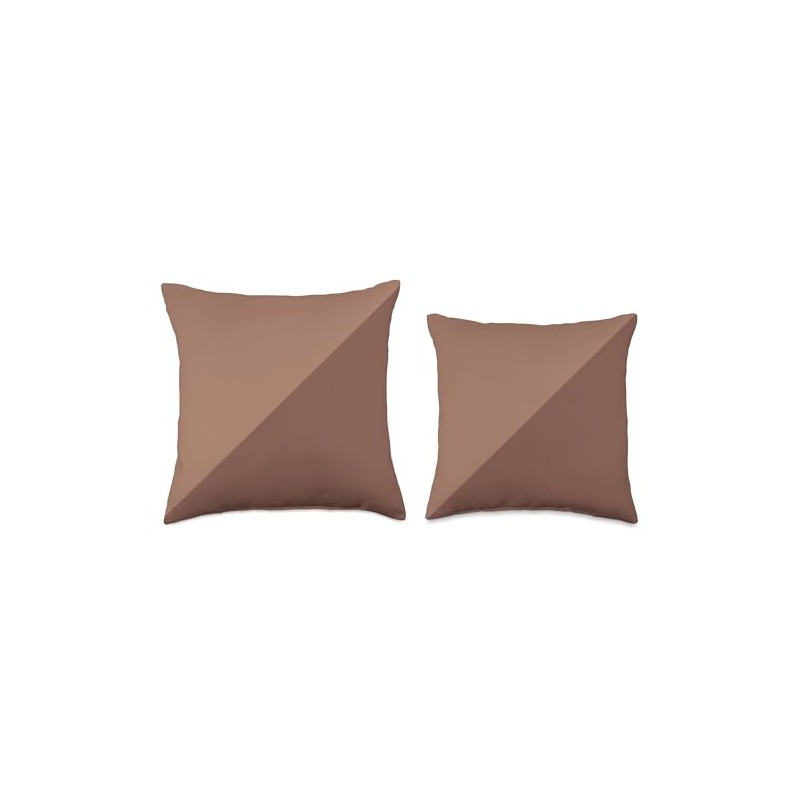 Mocha Mousse Geometric shape Throw Pillow