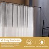 NTBAY EVA Semi-Transparent Clear Shower Curtain with Gray and White