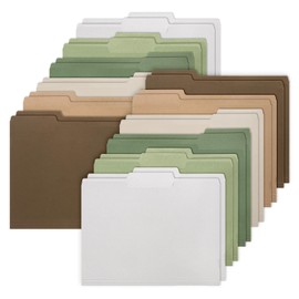 Whaline 24 Pack Green Brown File Folders Letter Size 6 Colors Sage Green Brown File Pockets with 1/3 Cut Tab for Home Office Classroom Supplies, 8.9 x 11.6 Inch
