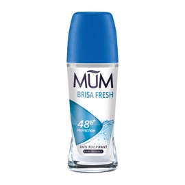 MUM Mum Brisa Fresh Roll On Deo | 48 Stunden Plus Schutz | Anti-Transpirant | Vegan | Nachhaltige Glasflasche | Alkoholfreies Damen Herren Deo | Fresh Breeze Duft | 50 ml | 6 Stück