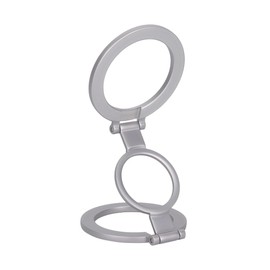 MOTTERU MOT-SRING12-SV Smartphone Ring Stand, Double-Sided Magnet, Super Strong, Large, Can Stick on Walls, Selfie, Perspective Shooting, Fixed Point Photography, MagSafe Ring, Strong Magnet, Fall