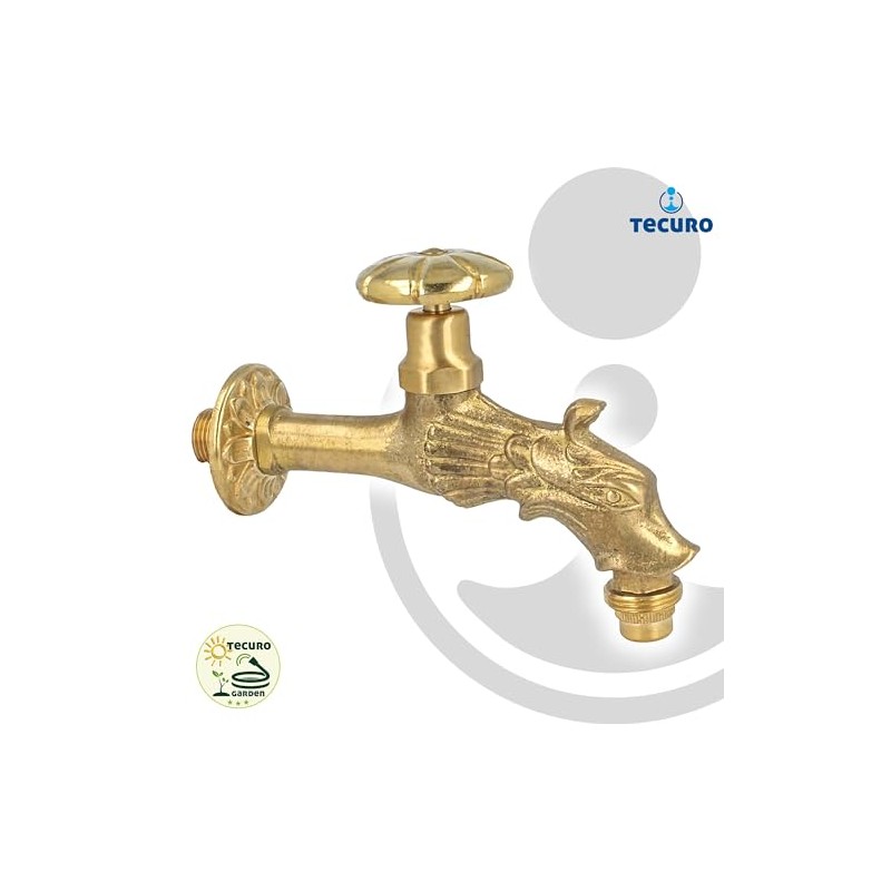 Tecuro Nostalgic Garden Tap, Garden Valve with Dragon Head with