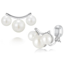 Pearl Clip on Earrings Women Clip on Pearl Earrings Non Pierced Clip Earrings for Commuting Fashion Designer Trendy Luxury Jewelry