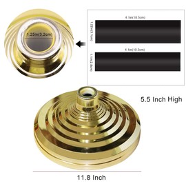 HOOSUN Base Stand for Flag Indoor Outdoor,Flag Pole Floor Stand Base Hold Flagpole Indoor Gold Banner Holder for 1.3'',1.1''And 0.9'' Diameter Flagpole