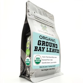 Spice Profile USDA Organic Ground Bay Leaves, Lab Tested for Heavy Metals, Resealable 4 oz Pouch, Tej Patta Powder, Polvo de Laurel