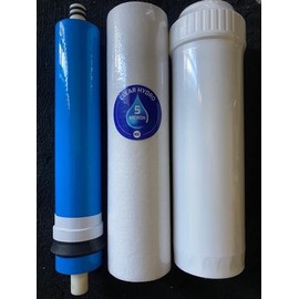 Hydro Logic Stealth RO150 Upgraded KDF 85 Complete Compatible Filter Kit Includes - Membrane, KDF 85 GAC Carbon Filter & Sediment Filter by Clear Hydro