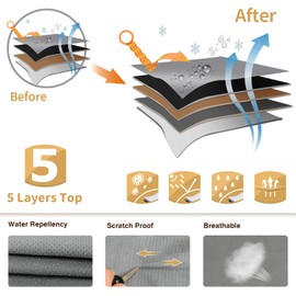 Leader Accessories R-POD Cover Travel Trailer RV Cover Teardrop Cover Windproof Extra Thick with Adhesive Repair Patches (r-pod tt Cover, Model 1- Up to 13'7"L)