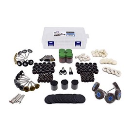 Merryland Rotary Tool Accessory for Dremel 334pcs, Sanding Band Sanding Drum Flap Wheel Sandpaper Flet Polishing Buffing Wheel Cut Off Wheel Mini Brushs, Electric Power Tool DIY, RMTA334A1