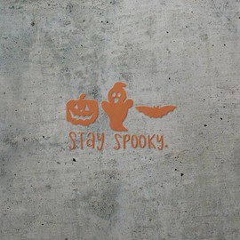Decal Stickers of Stay Spooky (Nut Brown) (Set of 2) Premium Waterproof Vinyl Decal Stickers for Laptop Smartphone Car Dirt Bike Wall Room Mason Jar Bathtub Door - BICVER10j8496NB