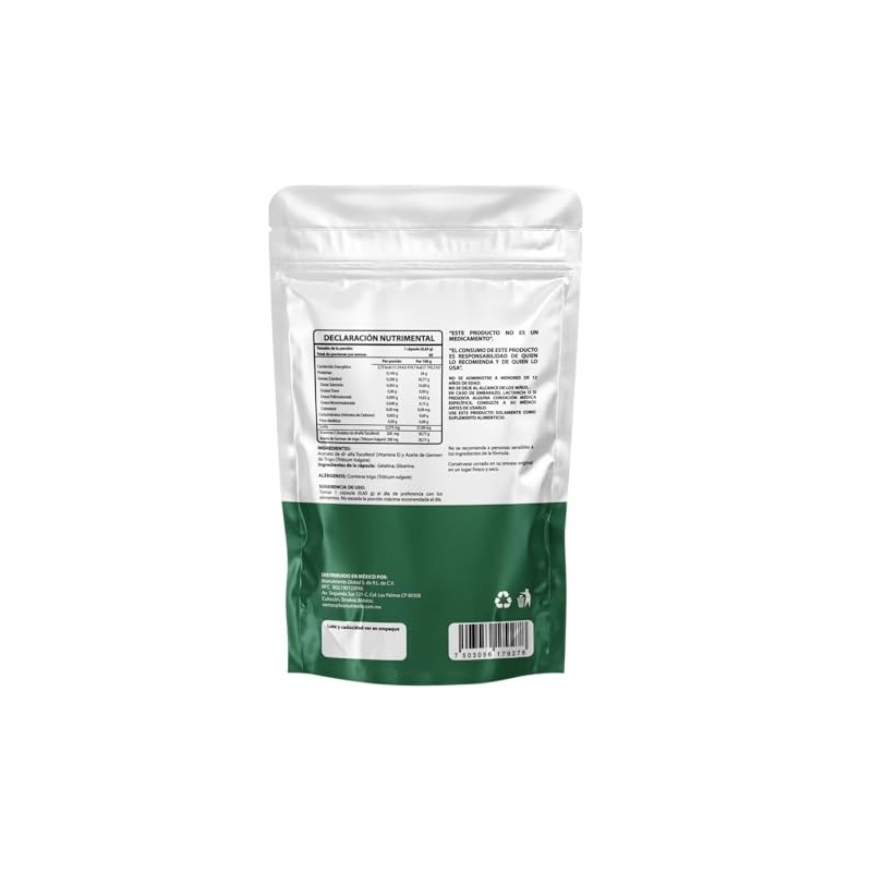 Wellthy Vitamina E 60 Cápsulas. 200mg de Vitamina E por