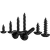 320 PCS M3 M4 Black Round Head Self Tapping Screws