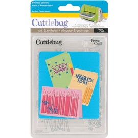 Cuttlebug A2 Cut and Embossing Sets, Birthday Wishes
