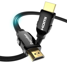 Pacroban 8K HDMI 2.1 Braided Cable (30ft) CL3 Rated Supports 48Gbps Ultra High