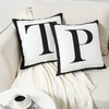 26 Letter & Sign Throw Pillow Covers Decorative Pillowcase Black/White