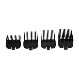 Andis 4 Piece Animal Comb Set; Sizes: 1/8", 1/4", 3/8", 1/2", Black, 21318, (pack of 4)