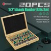 CSOOM 100PCS Router Bits Set - 1/4" Shank, Professional Wood
