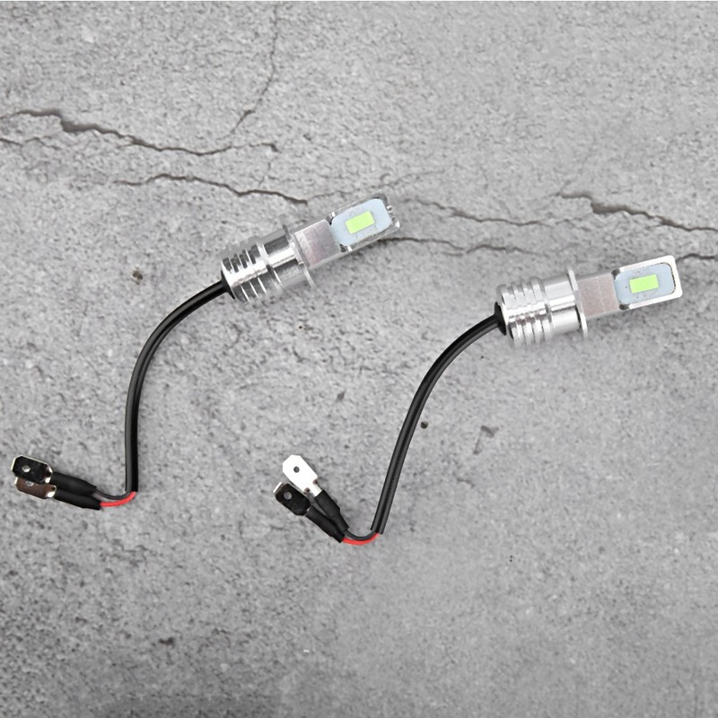 2Pcs H3 80W 8000K LED Fog Light Bulb Lamp Ice