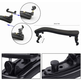 KOMUNJ Shoulder Rest for 4/4-3/4 Violin with Collapsible and Height Adjustable Feet, Violin Shoulder Rest for 4/4-3/4 Adjustable Pad Soft EVA Foam and Hard Plastic