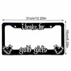 2X Black License Plate Frame Decorative License Brake for Goth