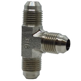RFS Stainless Steel JIC Flared Tube Fitting, Tee, 1/4" Tube OD JIC Male