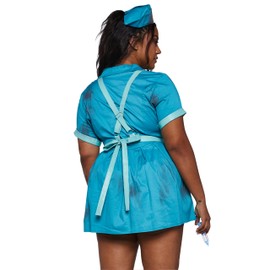 Dolls Kill Nurse Inspired Costume - Plus Size Scary Ratched Nurse Outfit by Trickz N' Treatz - 1X