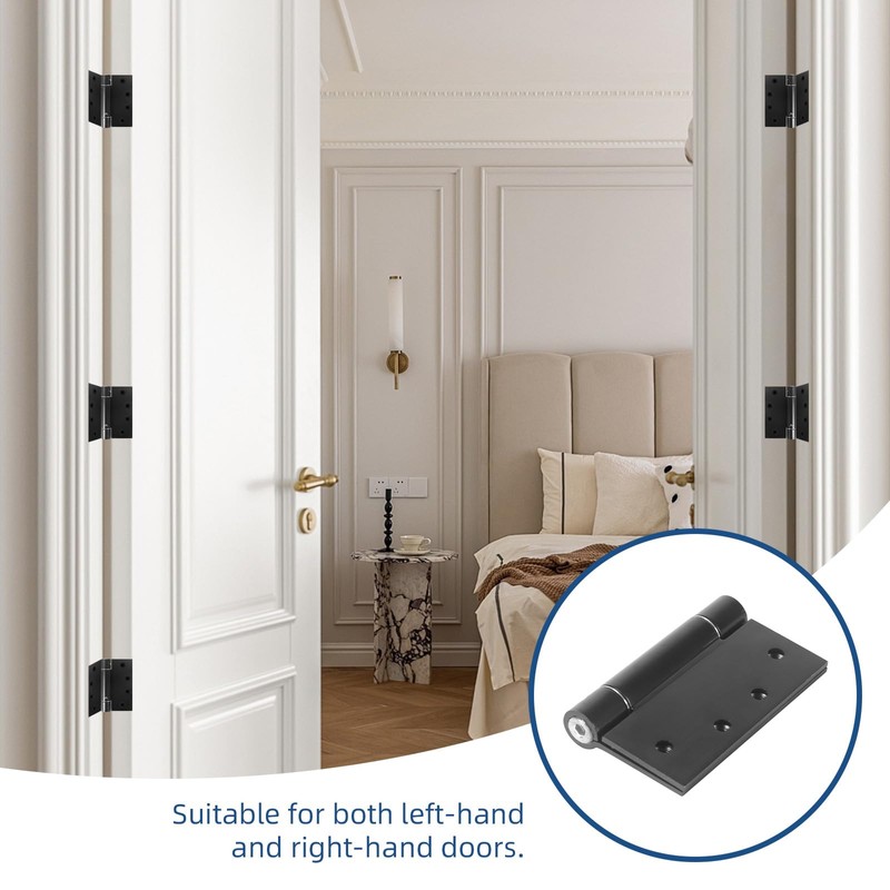 6 Pack Self Closing Door Hinges, 4 Inch Spring Loaded