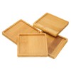 uxcell 4PCS Mosaic Bamboo Coasters, 3.5 Inch Blank Base Trays,