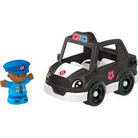 Fisher-Price Little People Toddler Toys Police Car Push-Along Vehicle & Figure for Pretend Play Preschool Kids Ages 1+ Years