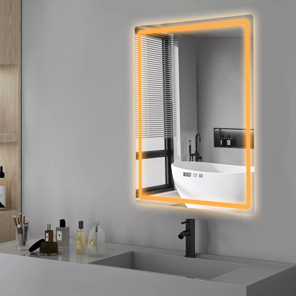 GDRASUYA10 LED Dimmable Bathroom Mirror w/ Light Anti-Fog Smart Vanity