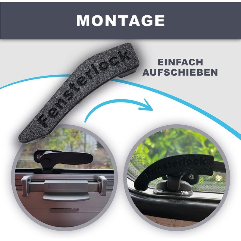 3D-Druck Camper Window Locks in Black/Burglary Protection/Latch for Dometic Seitz