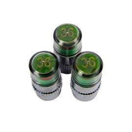 Hyfive Tyre Pressure Monitor Caps Indicators 4 Caps 36PSI 3 Colour Gauge Air Valve