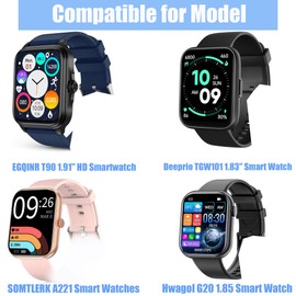 Compatible for SOMTLERK A221 Smart Watches Band, Lamshaw Stretch Elastics Nylon Adjustable Replacement Strap Accessories for Men & Women Compatible for SOMTLERK A221 Smart Watches / Deeprio TGW101