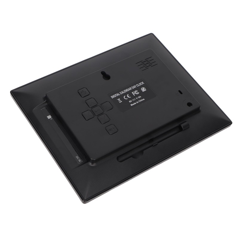 8inch Digital Day Calendar Clock Alarm Reminders Auto Dimming Large