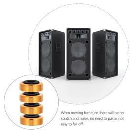 TEHAUX 4pcs Vibration Isolation Feet Pads Aluminum Alloy Speaker Pads for Amplifier Ring Detachable Diameter Height