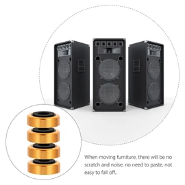 TEHAUX 4pcs Vibration Isolation Feet Pads Aluminum Alloy Speaker Pads for Amplifier Ring Detachable Diameter Height