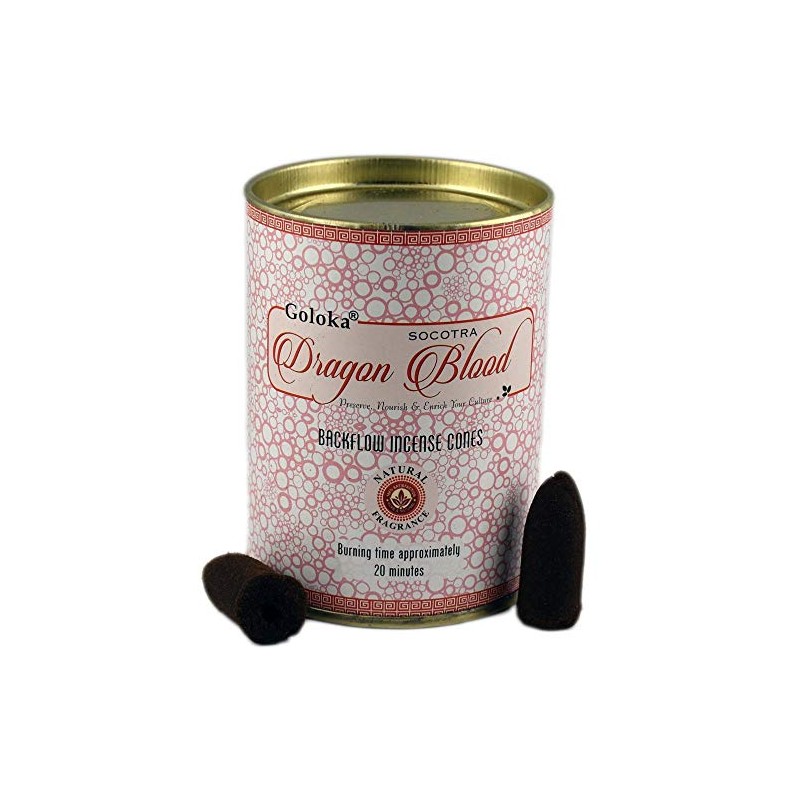 Dragonblood Backflow Incense Cones - 9cm x 7cm (Pack of